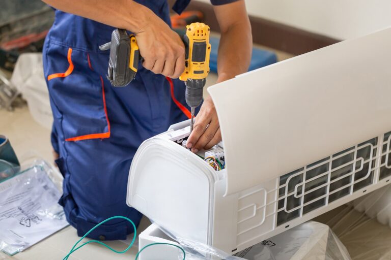 Las Vegas HVAC technician from Cool Desert performs an air conditioner repair